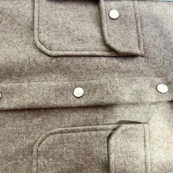 Zara Women Size XS Over-sized Soft Knit Tan Shirt Jacket Shacket - Picture 9 of 14